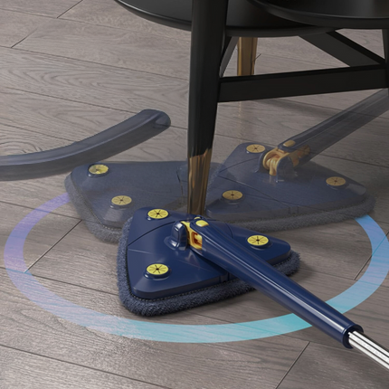 Cleaner Pro° TriangleMop: Long Handle Adjustable Triangle 360 Cleaning Mop