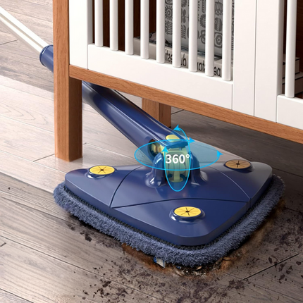 Cleaner Pro° TriangleMop: Long Handle Adjustable Triangle 360 Cleaning Mop