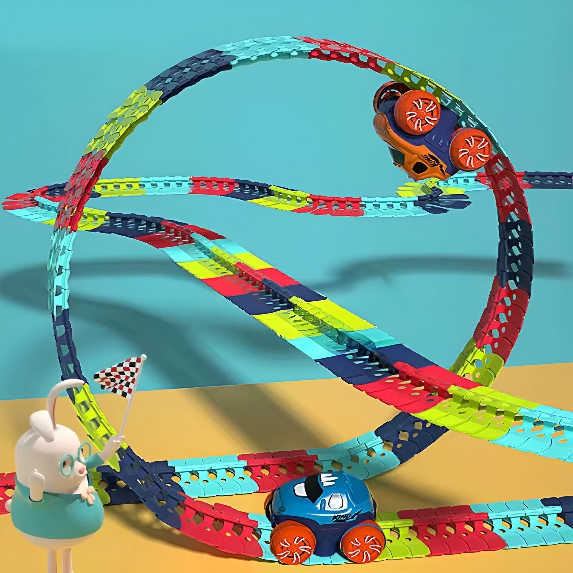 Kletshuts™ RaceTrack: Educational Fun Creative Flexible Race Car Track