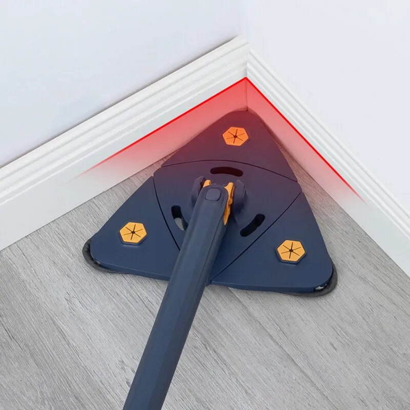 Cleaner Pro° TriangleMop: Long Handle Adjustable Triangle 360 Cleaning Mop