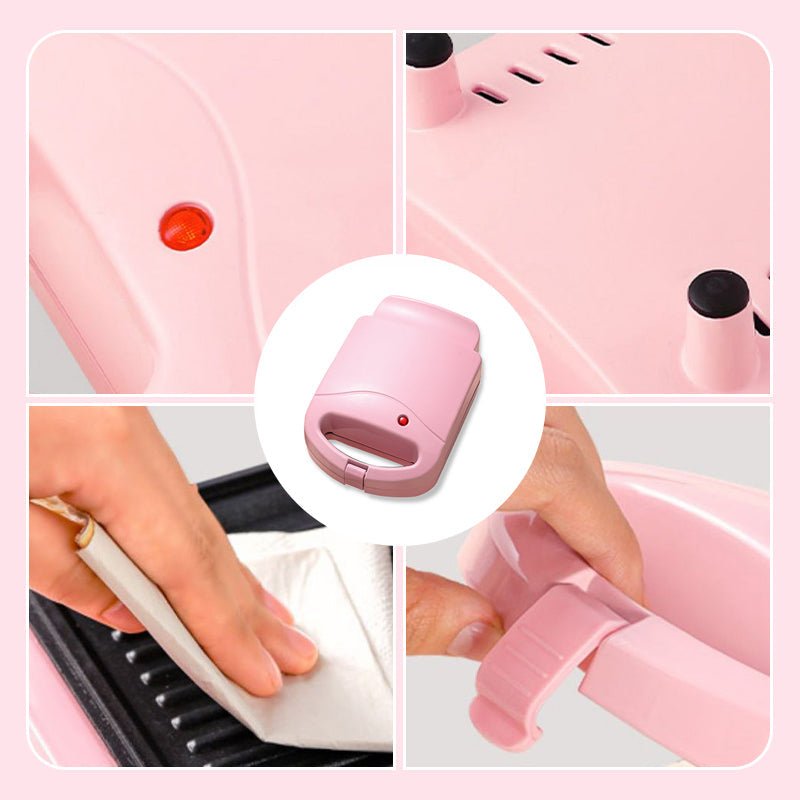 Globetrek° SandwichMaker: Mini Electric Breakfast Toaster And Sandwich Maker