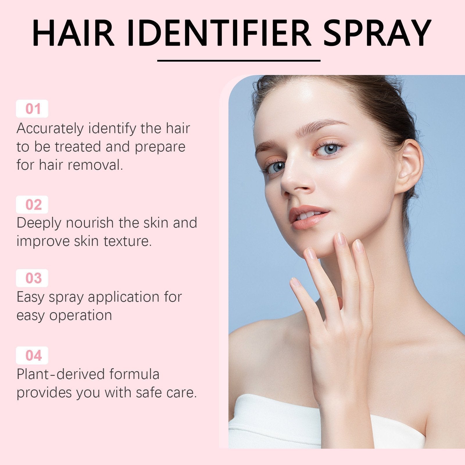 HairIdentifier 1+1 FREE: Easy To Use Facial Hair Identifier Spray With Razors