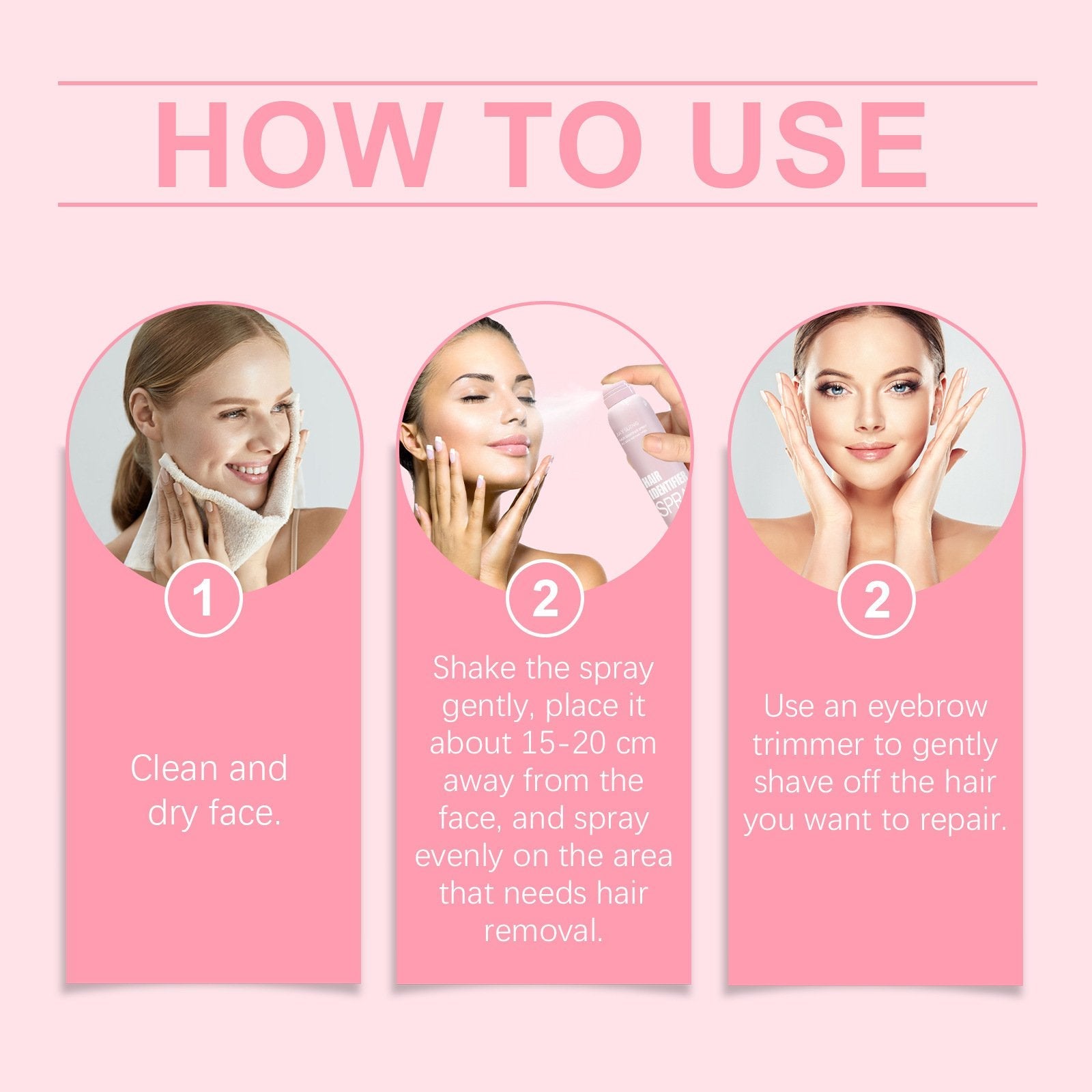 HairIdentifier 1+1 FREE: Easy To Use Facial Hair Identifier Spray With Razors