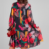 Icone™ FlowerDress: Long Sleeved Loose Fit Floral Printed Dress
