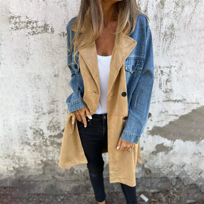 Icone™ LongCoat: Mid-Length Trench Coat With Stylish Collar And Pockets
