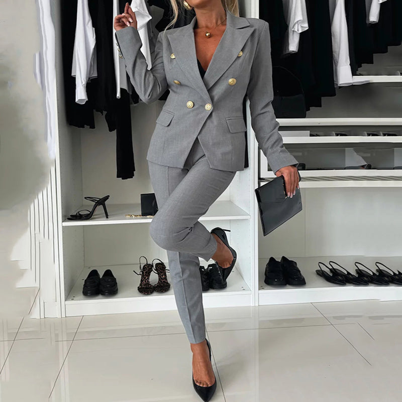 Icone™ FormalWear: Women's Blazer And Pant Suit Elegant And Formalwear Set