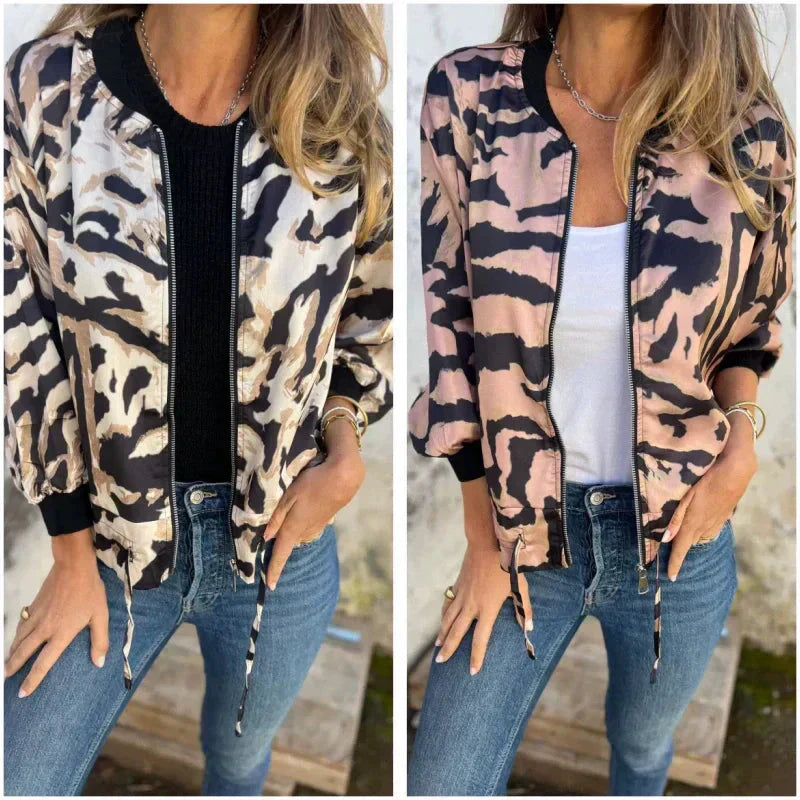 Icone™ ZebraJacket: Elegant Stylish Zebra Patterned Jacket