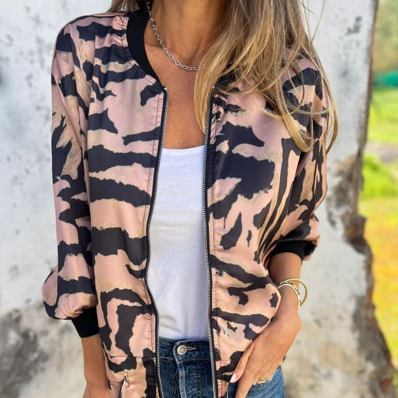 Icone™ ZebraJacket: Elegant Stylish Zebra Patterned Jacket