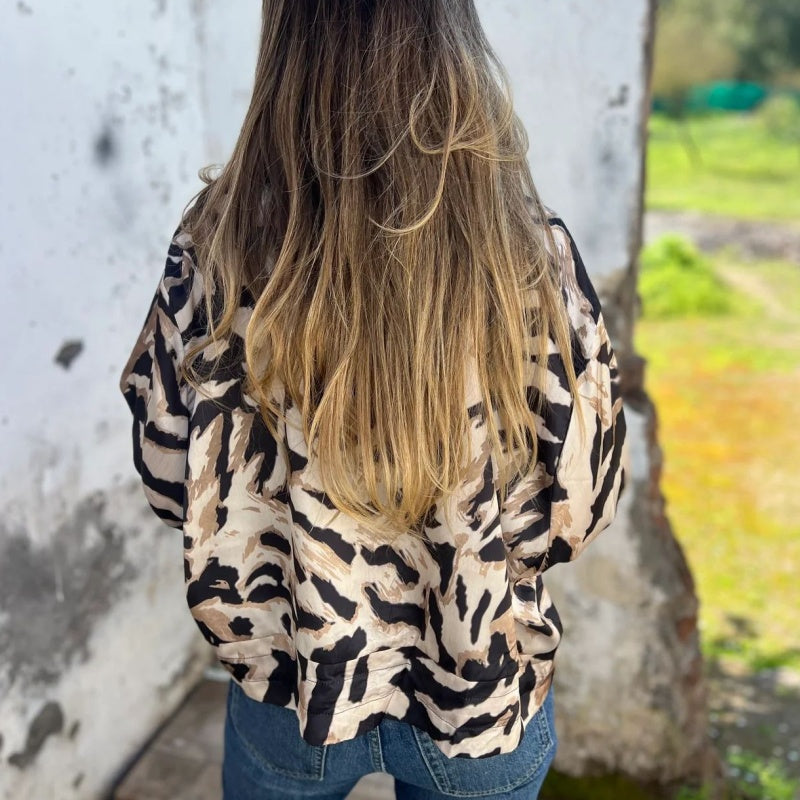 Icone™ ZebraJacket: Elegant Stylish Zebra Patterned Jacket