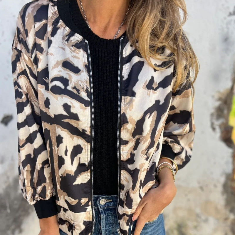 Icone™ ZebraJacket: Elegant Stylish Zebra Patterned Jacket