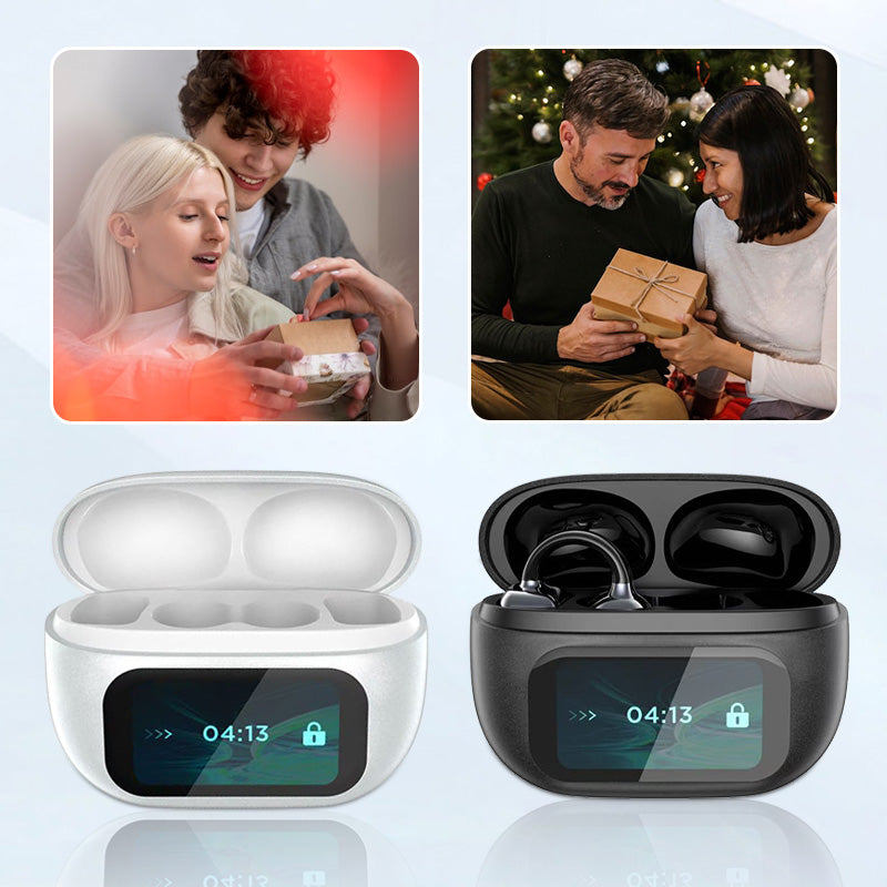 SmartEarbuds: Wireless Ear Clip Bluetooth Earbuds With Smart Screen Display