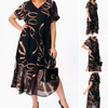 Icone™ FlowyDress: Double Layered V-Neck Flowy Maxi Dress