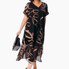 Icone™ FlowyDress: Double Layered V-Neck Flowy Maxi Dress