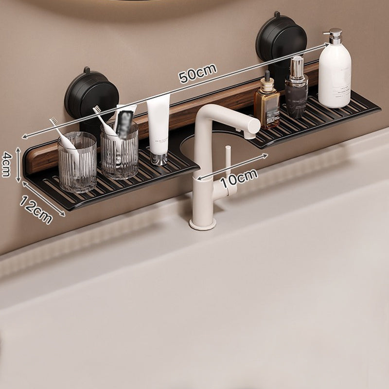 GlideHold® BathroomRack™: Modern Suction Bathroom Rack With U-Groove Design