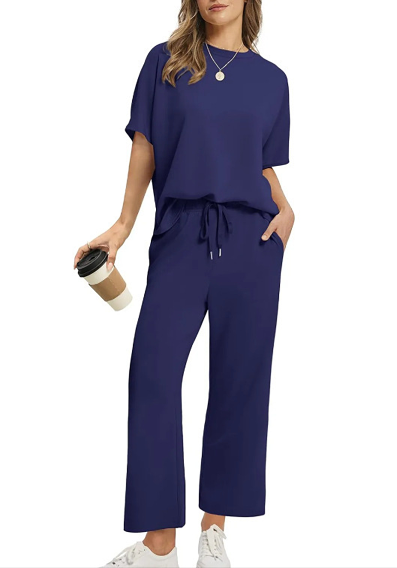 Icone™ ComfortSet: Casual Two-Piece Wide-Leg Comfortable Set