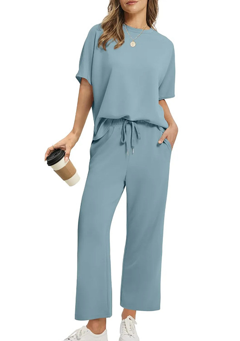 Icone™ ComfortSet: Casual Two-Piece Wide-Leg Comfortable Set