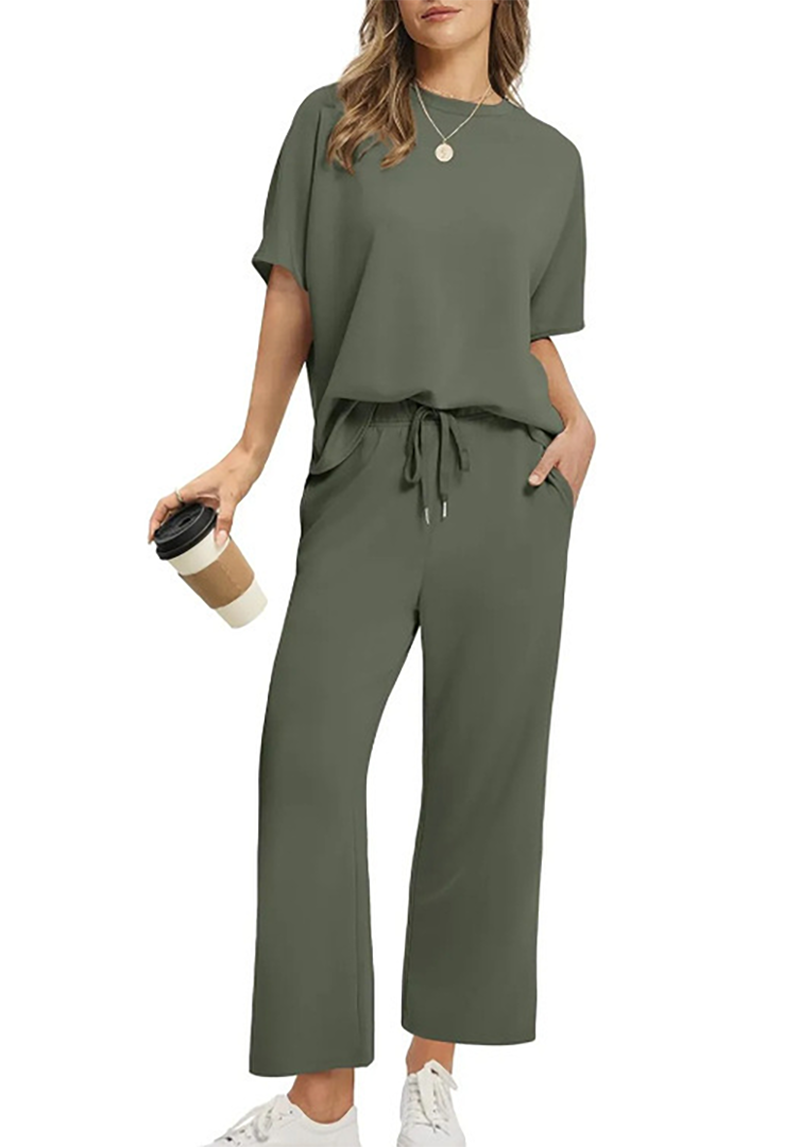 Icone™ ComfortSet: Casual Two-Piece Wide-Leg Comfortable Set