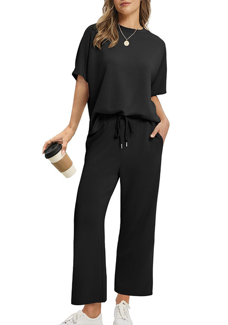 Icone™ ComfortSet: Casual Two-Piece Wide-Leg Comfortable Set