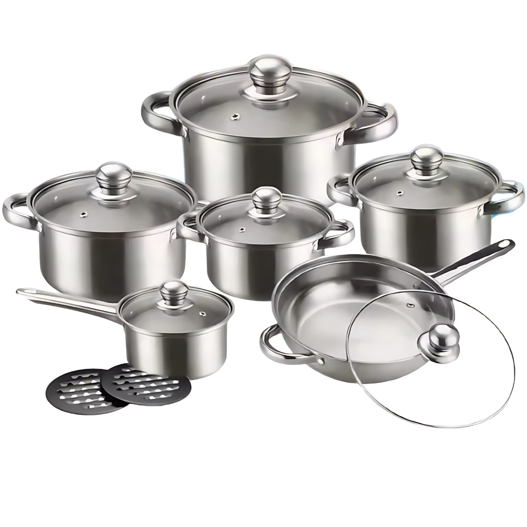 Globetrek° CookingSet: 12 Pieces Stainless Steel Cookware Set